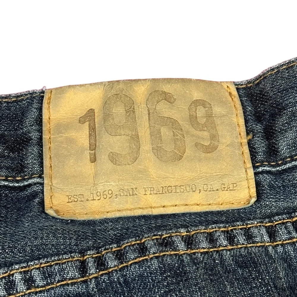 Vtg Mens GAP 1969 Loose Fit‎ Jeans Blue Denim Size 24x29 Straight Relaxed Y2K